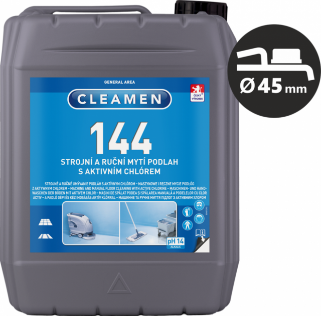 CLEAMEN 144 Strojné podlahy s aktívnym chlórom 5,5 kg_1