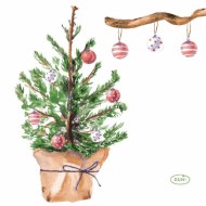 DUNI Servítka 3vrstvové 24 × 24 cm tree and baub [20 ks]_1