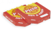 Krabica na pizzu z vlnitej lepenky 26 x 26 x 3 cm [100 ks] potlač červ._1