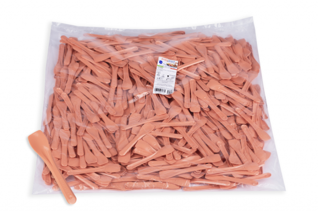 Zmrzlinová lyžička farebná mix [ 1KG] peach/ Bledozelená_1