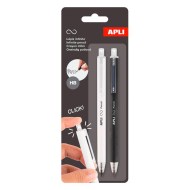 Nekonečná mechanická ceruzka APLI, biela/čierna, 2 ks_1