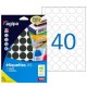 Etikety kruhové 24mm Agipa A5 čierne_1