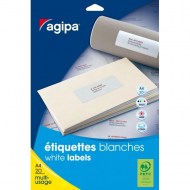 Etikety univerzálne na zakladače 190x60mm Agipa A4 20 hárkov_1