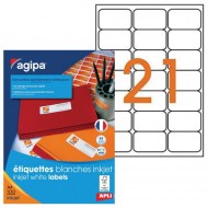 Etikety inkjet 63,5x38,1mm Agipa A4 100 hárkov_1