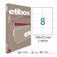 Etikety univerzálne 105x72mm Etibox A4 100 hárkov_1