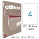 Etikety univerzálne 105x148,5mm Etibox A4 100 hárkov_1