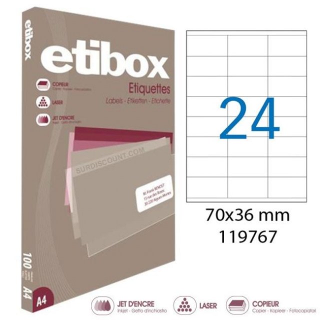 Etikety univerzálne 70x36mm Etibox A4 100 hárkov_1