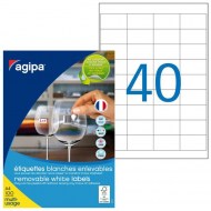 Etikety univerzálne odnímateľné 48,5x25,4mm Agipa A4 100 hárkov_1