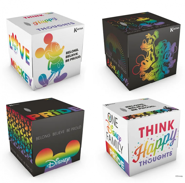 Papierové vreckovky v krabici s potlačou - MICKEY RAINBOW_1