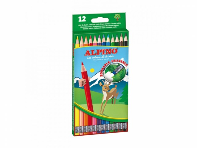 Balenie gumovateľných farebných ceruziek Alpino 12 ks_1