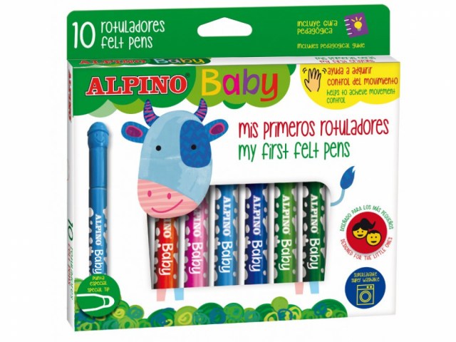 Farebné detské fixy Alpino Baby 10 ks_1