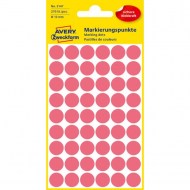 Etikety kruhové 12mm Avery neónovo červené_1
