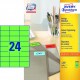 Etikety farebné 70x37mm Avery A4 100 hárkov zelené_1