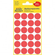 Etikety kruhové 18mm Avery odnímateľné červené_1