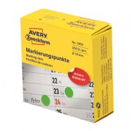 Etikety kruhové 19mm Avery zelené v dispenzore_1
