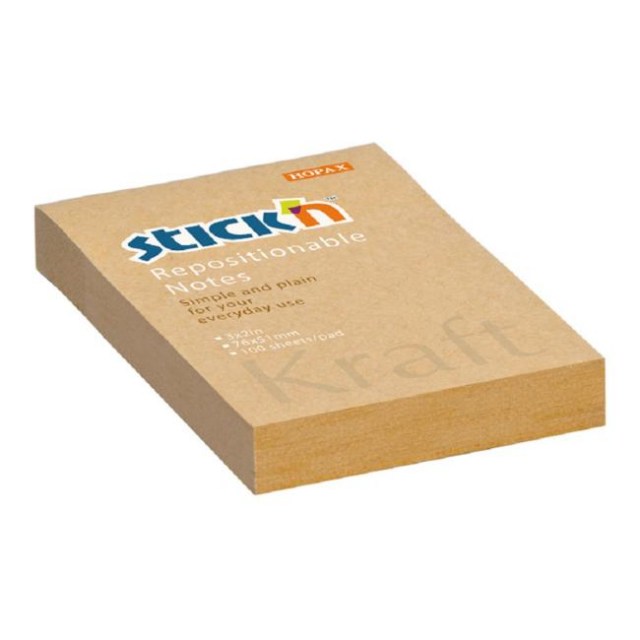 Samolepiace bločky Kraft 76x51 mm prírodná hnedá_1