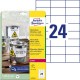 Etikety polyesterové 70x37mm Avery A4 biele 20 hárkov_1