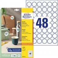 Etikety univerzálne kruhové 30mm Avery A4 10 hárkov_1