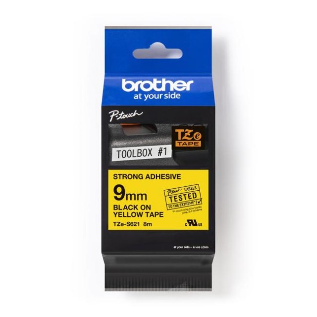 Samolepiaca páska Brother TZe-S621 páska 9 mm žltá/čierna_1