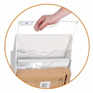 Sada piatich odkladačov na stenu biela_1