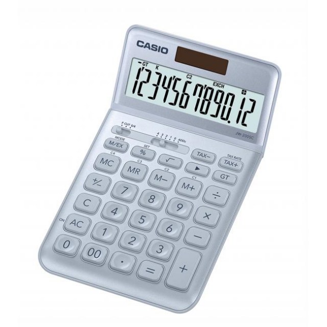 Kalkulačka Casio JW-200SC BU strieborná_1
