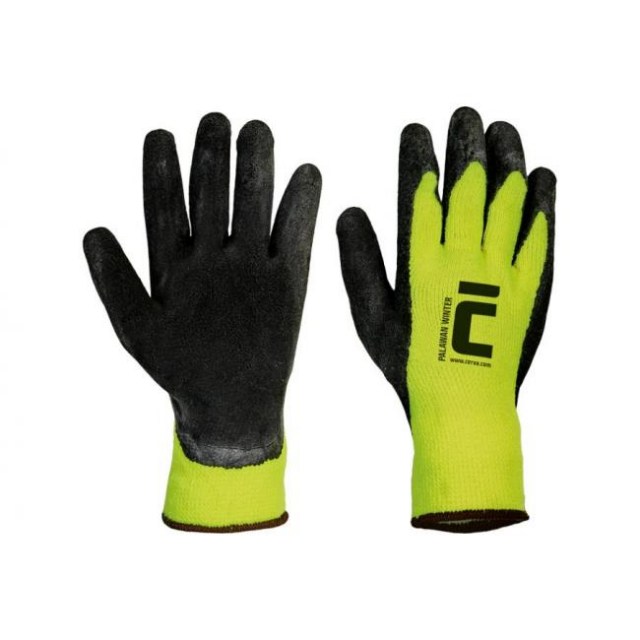 Rukavice latexové PALAWAN WINTER - žlté, veľ. 9/L_1