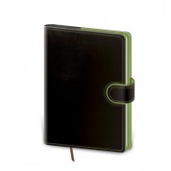Diár Flip týždenný vreckový 9x14cm - čierno/zelený 2026_1