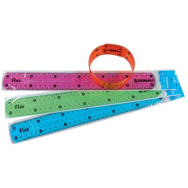 Pravítko 30 cm ohybné mix farieb modrá, oranžové, zelené, ružové_1
