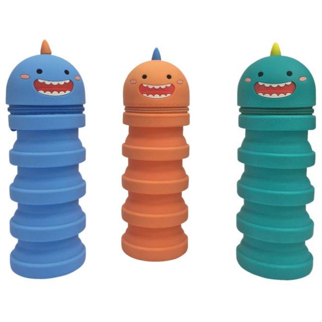 Puzdro na perá DONAU Pop-Up Monster silikónové 12,7-19,7mm mix farieb_1