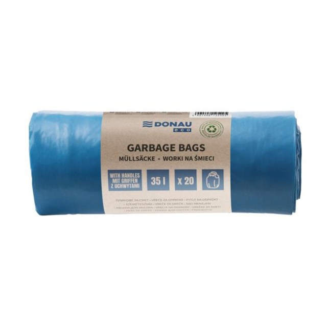 Vrecia zaväzovacie DONAU ECO 35 l, 25 mic, 20 ks, modré_1