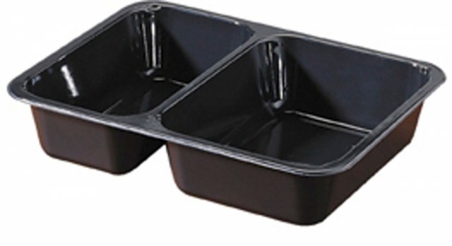 Duni menu krabička 2-dielna Black - CPET, 225x175x43 mm [300 ks]_1