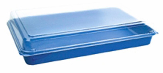 Krabička Lunch PS Blue/Transparent 272x188x53 mm [160 ks]_1