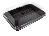 Krabička Sushi PS Black/Transparent 185x134x54 mm [200 ks]_1