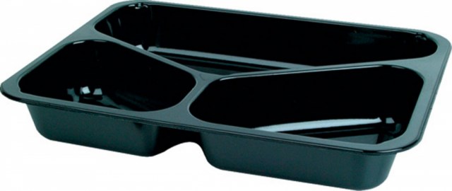 Duni menu krabička 3-dielna Black - CPET, 225x175x34 mm [250 ks]_1