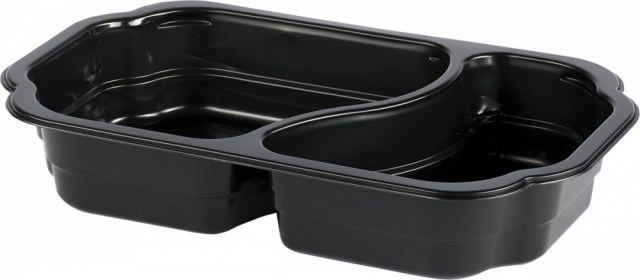Duni krabička Take-away 2-dielna Black - PP/M, 215x148x47 mm [332 ks]_1