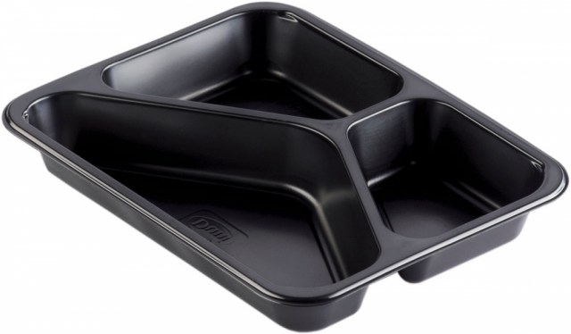 Duni krabička 3-dielna Black - Cater, PP, 227x178x32 mm [216 ks]_1
