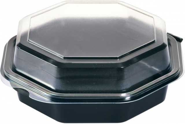 Octabowl PS Black/Transparent 190x190x71 mm [20 ks]_1