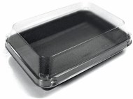 Krabička Lunch PS Black/Transparent 185x134x54 mm [200 ks]_1