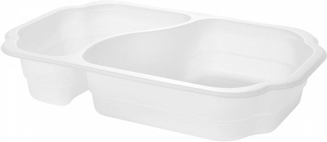 Duni krabička Take-away 2-dielna - Bio, White 250x159x45 mm [246 ks]_1
