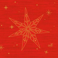Obrúsky 3-Ply 24X24Cm Star Stories Red [50 ks] - DOPREDAJ _1