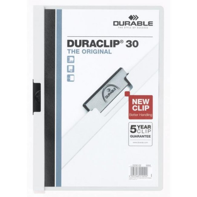 Obal s klipom DURACLIP Original 30 biely_1