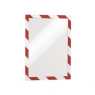 Samolepiaci Duraframe Security A4, červeno-biely, bal.2 ks_1
