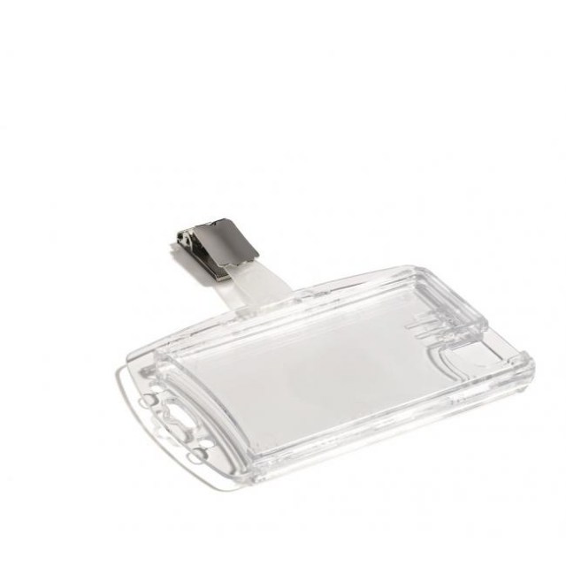 Visačka na 2 plastové karty so štipcom DURABLE 85x54mm 25ks_1