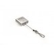Výsuvný kotúč kovový hranatý s karičkou DURABLE JOJO CHROME QUADRO strieborný 1ks_1