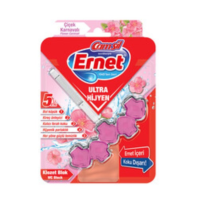 Ezel ERNET WC záves blok - červený kvet 1 x 50g_1