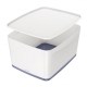 Úložný box s vekom Leitz MyBox, veľkosť L biela/sivá_1