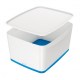 Úložný box s vekom Leitz MyBox, veľkosť L biela/modrá_1