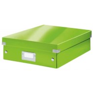 Stredná organizačná škatuľa Click & Store metalická zelená_1