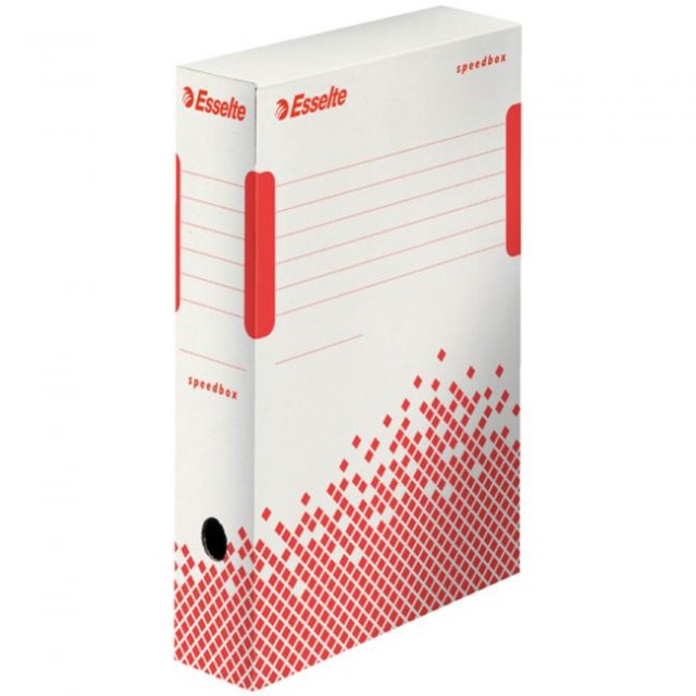 Archívny box Esselte Speedbox 80mm biely/červený_1
