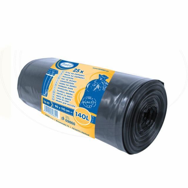 Vrece na odpadky (LDPE) čierne 90 x 110 cm 140L [25 ks]_2